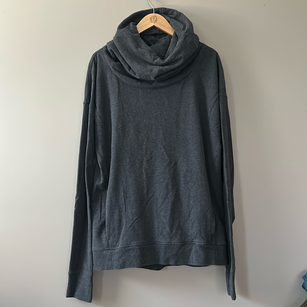 Lululemon Stress Less Hoodie Sz 10 Heathered Gray
